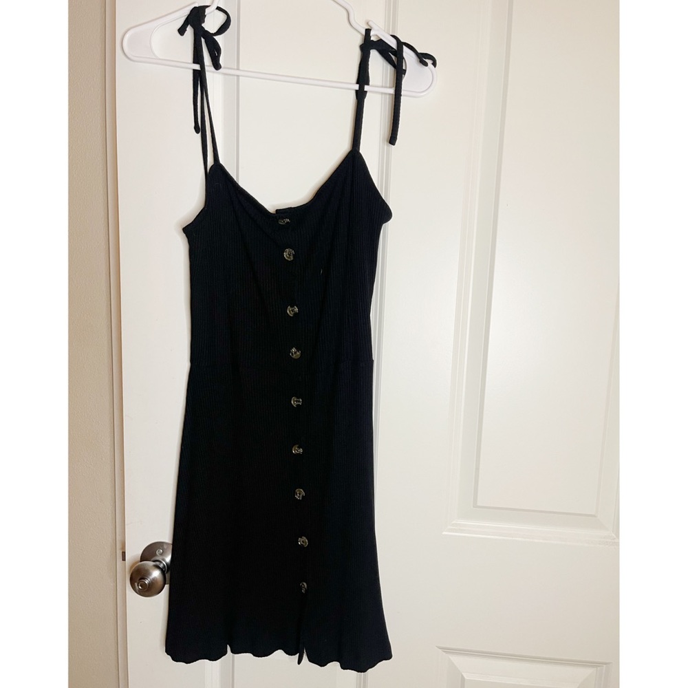 Top Shop Black button up sun dress